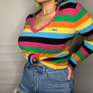 The Classic Le Tigre V Neck Colorful Sweater